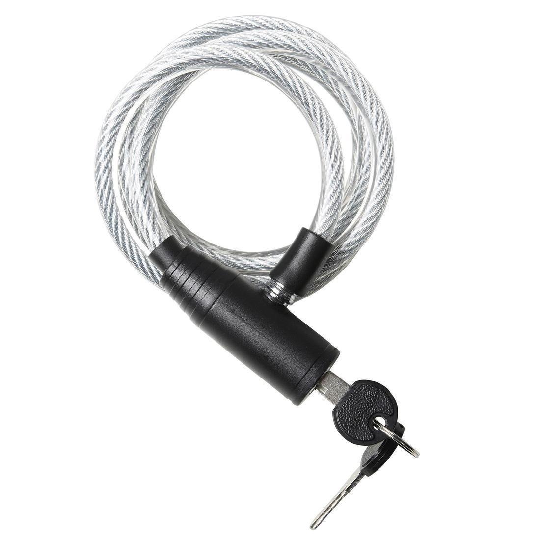 100 Bike Accessories Lock with Key, Grey, No Color, large image number 0