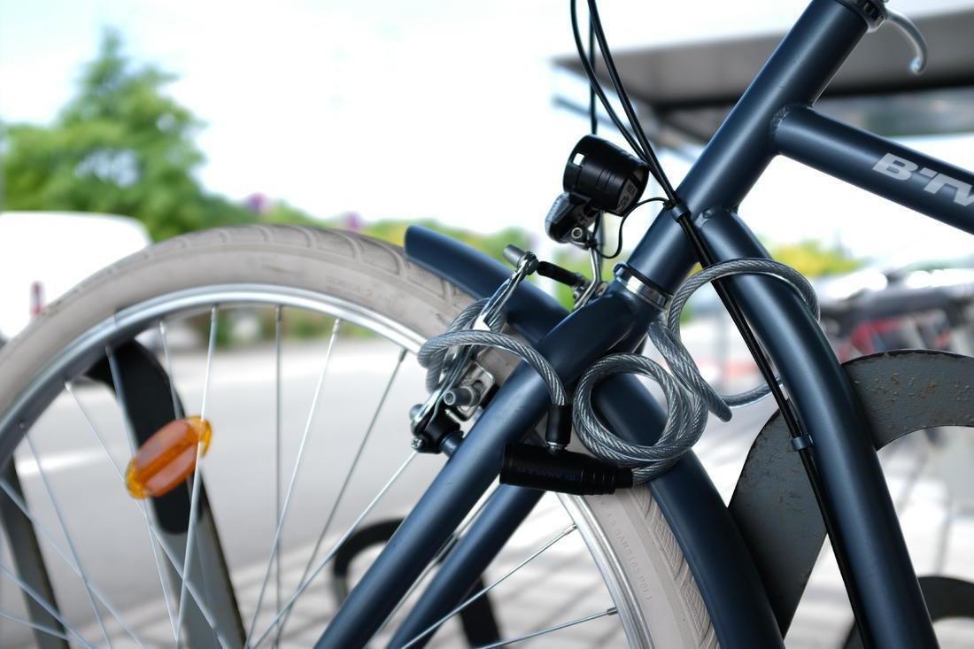 100 Bike Accessories Lock with Key, Grey, No Color, large image number 5