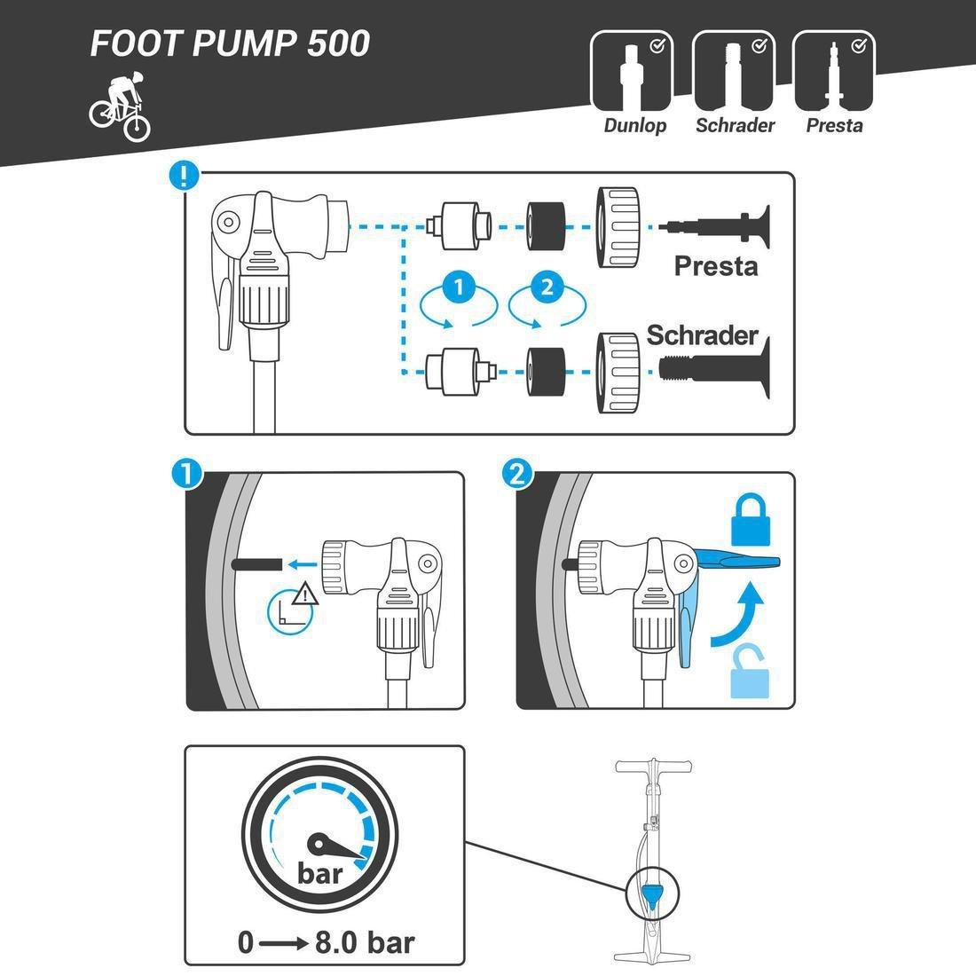 500 Floor Pump, No Color, large image number 4