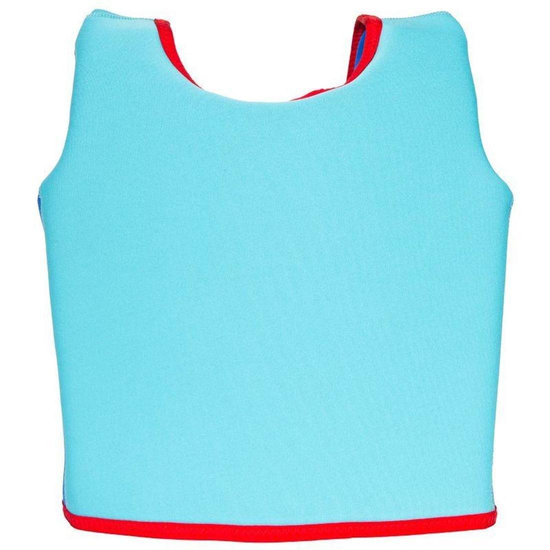 TURQUOISE BLUE Foam swim vest blue-red, No Color, large image number 3