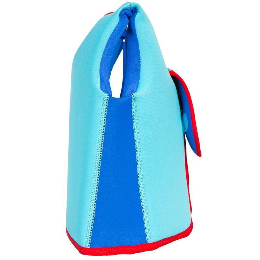TURQUOISE BLUE Foam swim vest blue-red, , large image number 4
