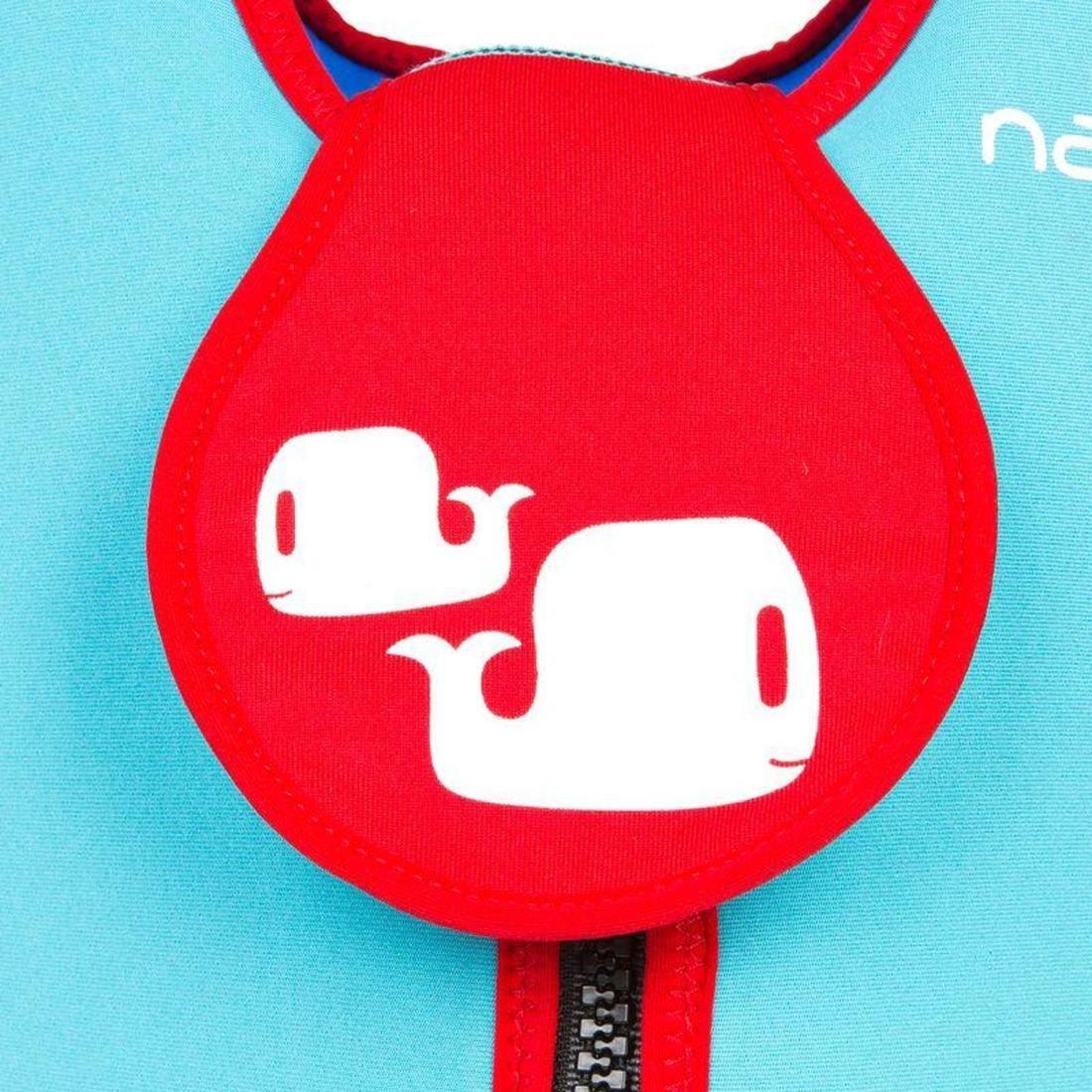 TURQUOISE BLUE Foam swim vest blue-red, No Color, large image number 5