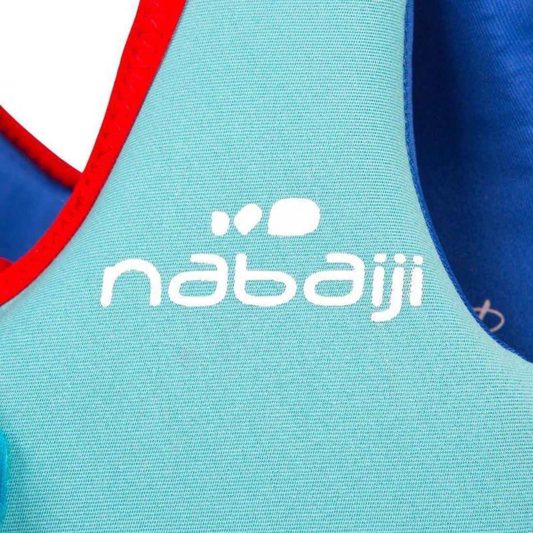 TURQUOISE BLUE Foam swim vest blue-red, , large image number 7