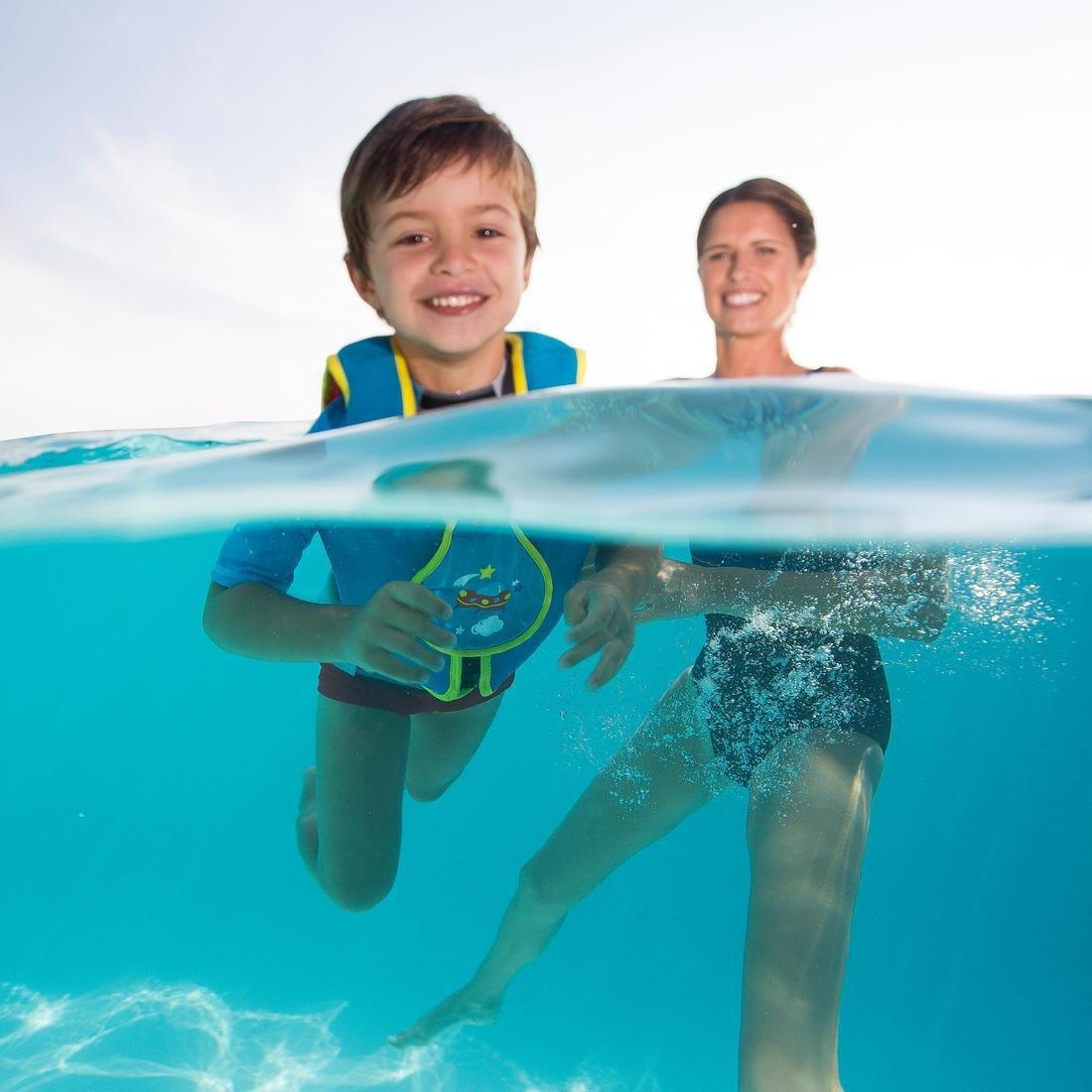 TURQUOISE BLUE Foam swim vest blue-red, No Color, large image number 10