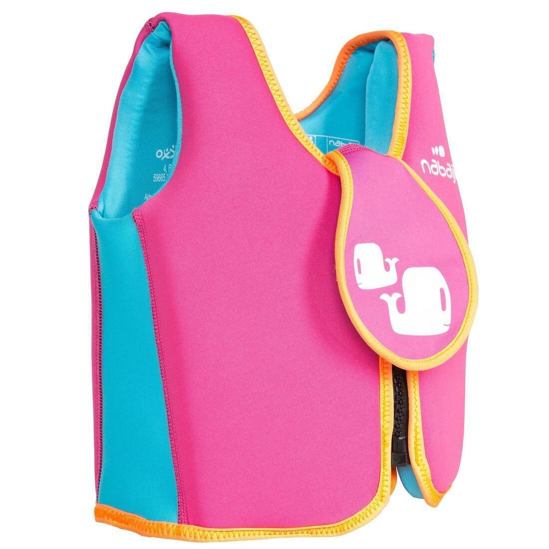 TURQUOISE BLUE Foam swim vest blue-red, , large image number 13