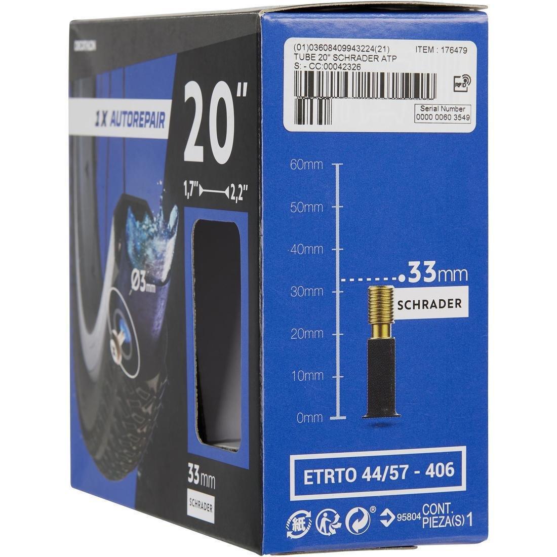 Self-Sealing Bike Inner Tube, Schrader, No Color, large image number 1