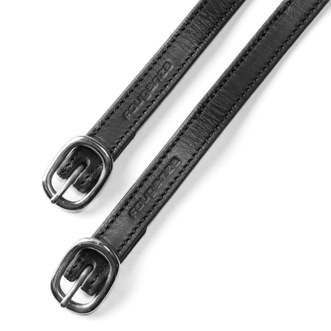 Horse Ridingleather Spur Straps - 500, Black, No Color, large image number 1