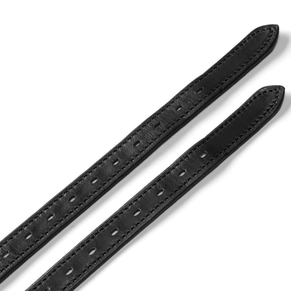 Horse Ridingleather Spur Straps - 500, Black, No Color, large image number 2