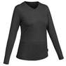 FORCLAZ - Women's Travel Trekking Merino Wool T-Shirt Travel 100, Black