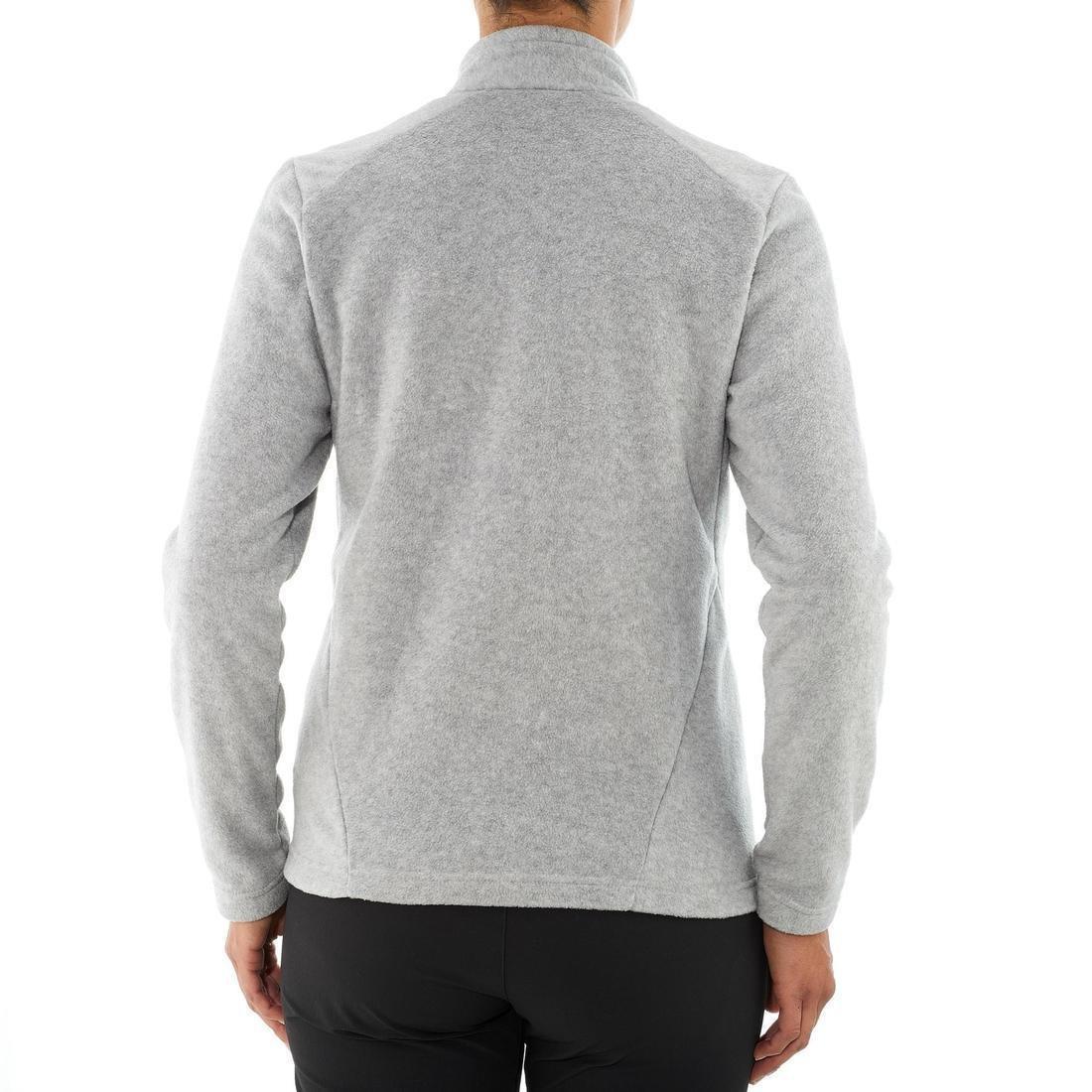 Women's MH120 Mottled Mountain Hiking Fleece Jacket, Black, No Color, large image number 11