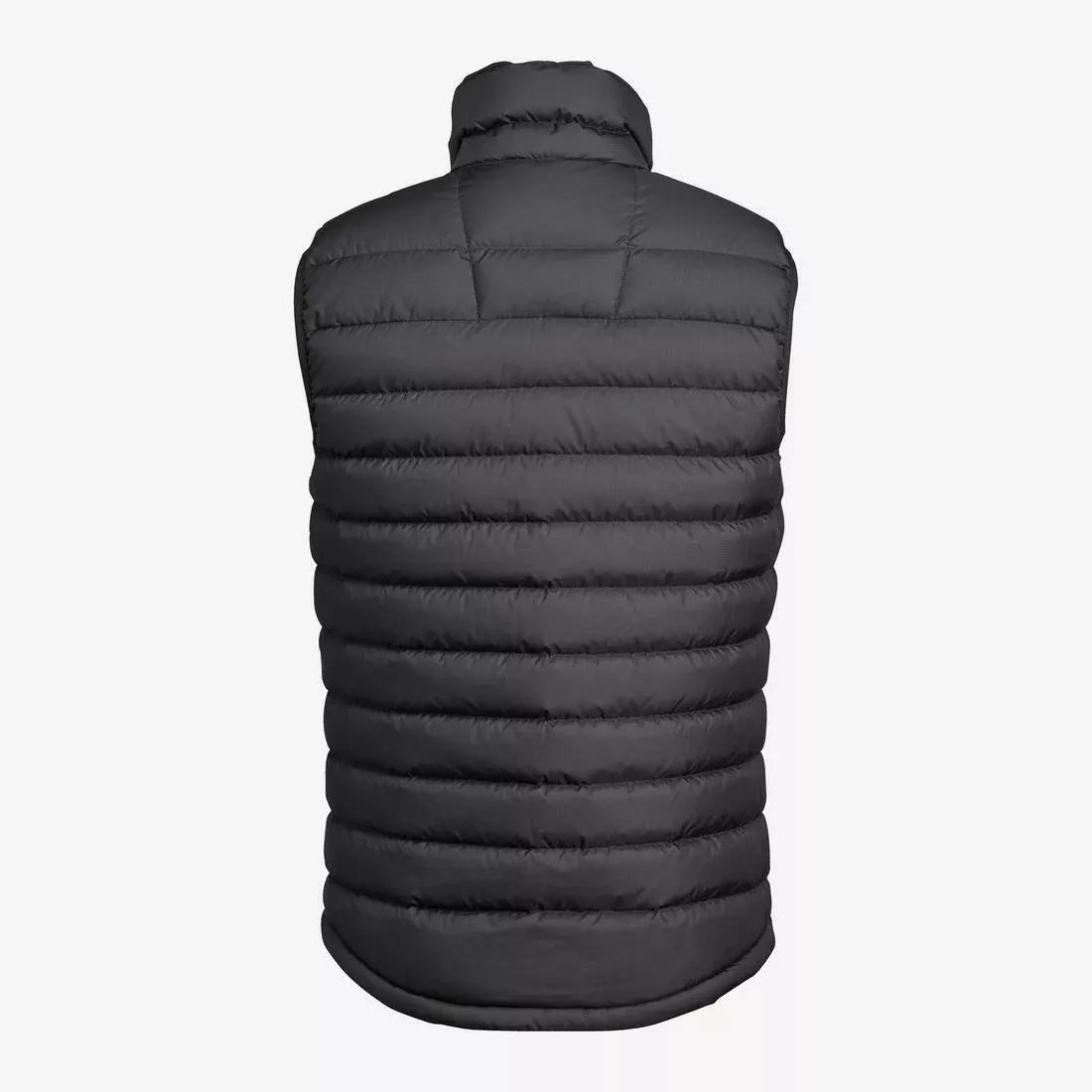 BLACK Men's Mountain Trekking Padded Gilet - MT500, No Color, large image number 2