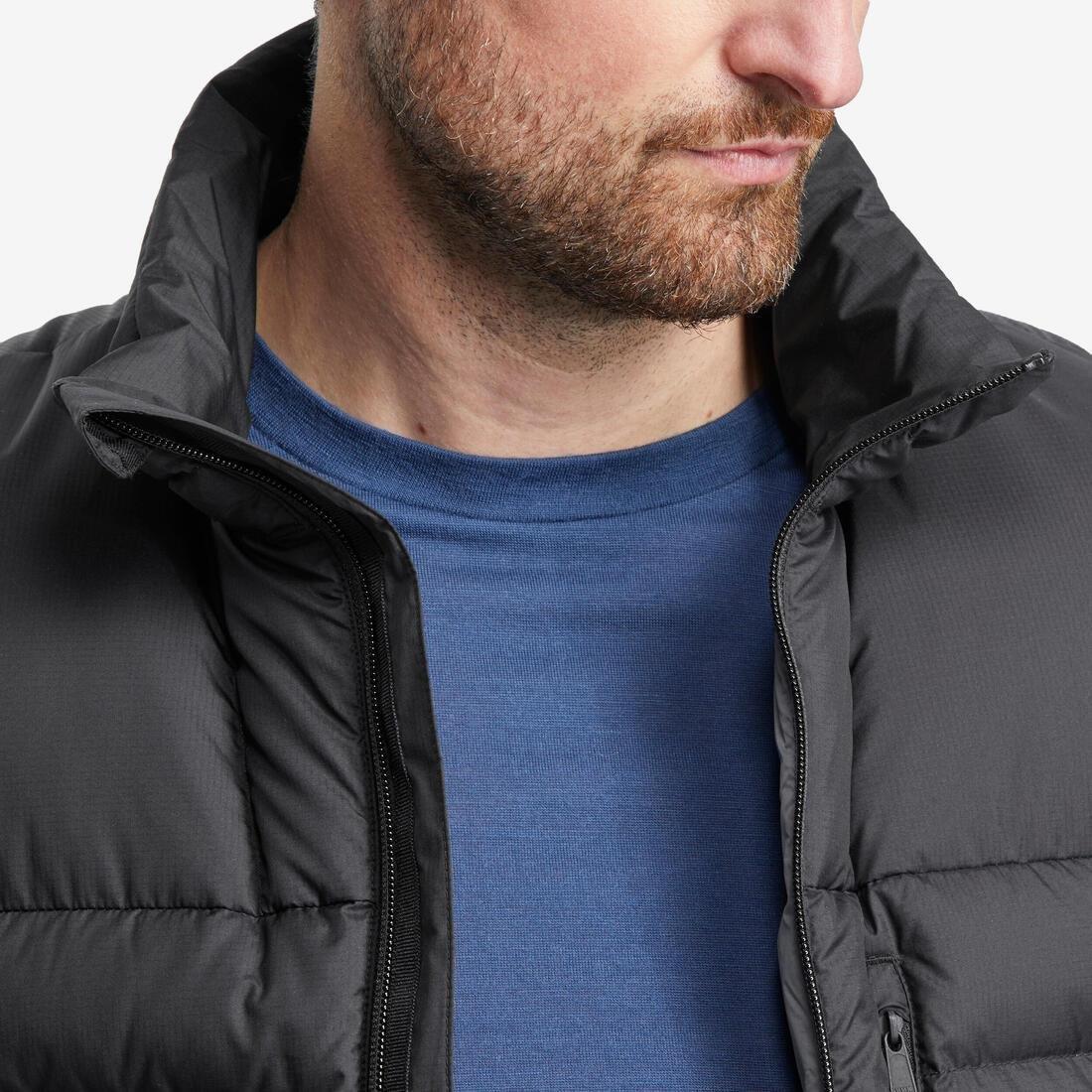 BLACK Men's Mountain Trekking Padded Gilet - MT500, , large image number 6