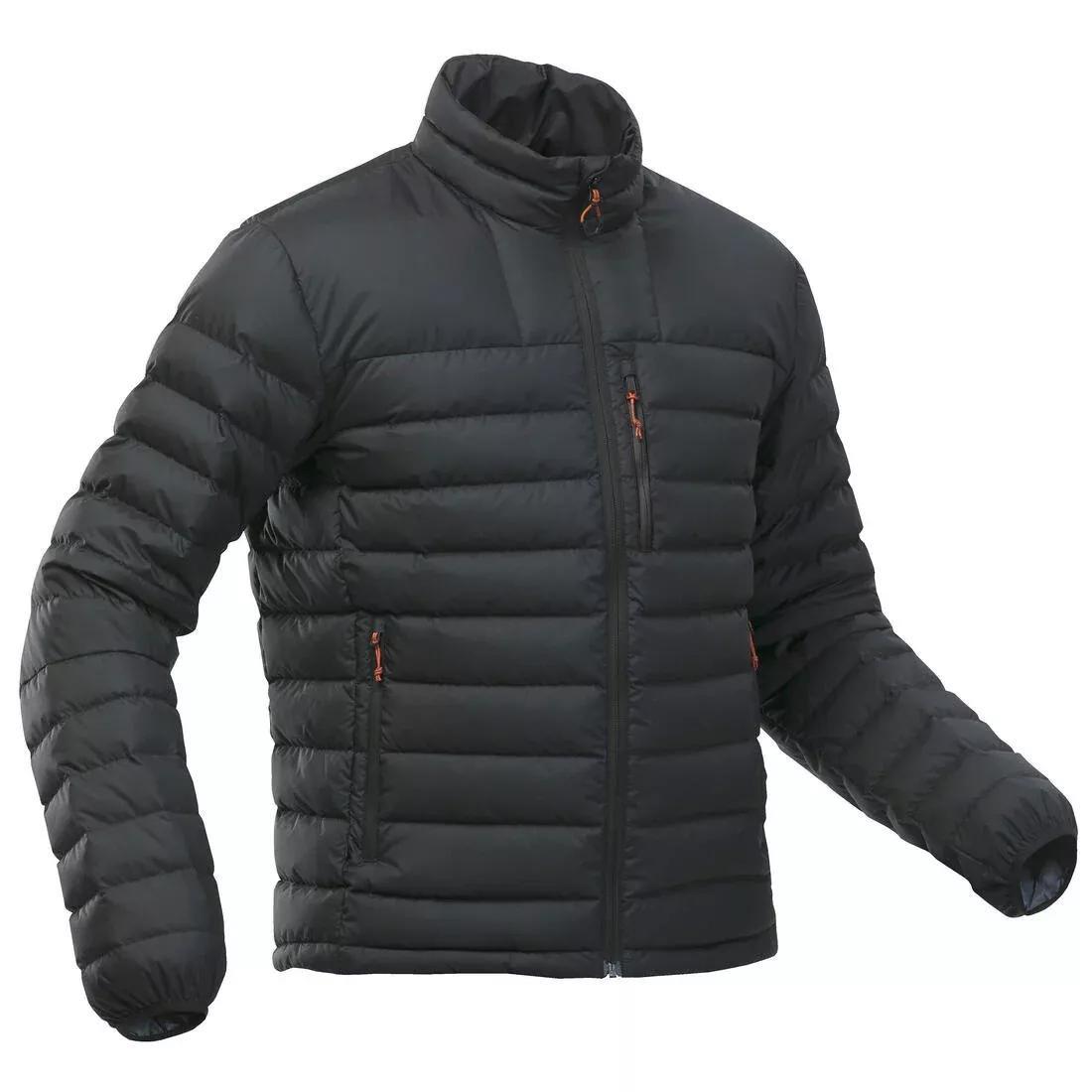 Men's Mountain Trekking Down Jacket - Mt500, Black, No Color, medium