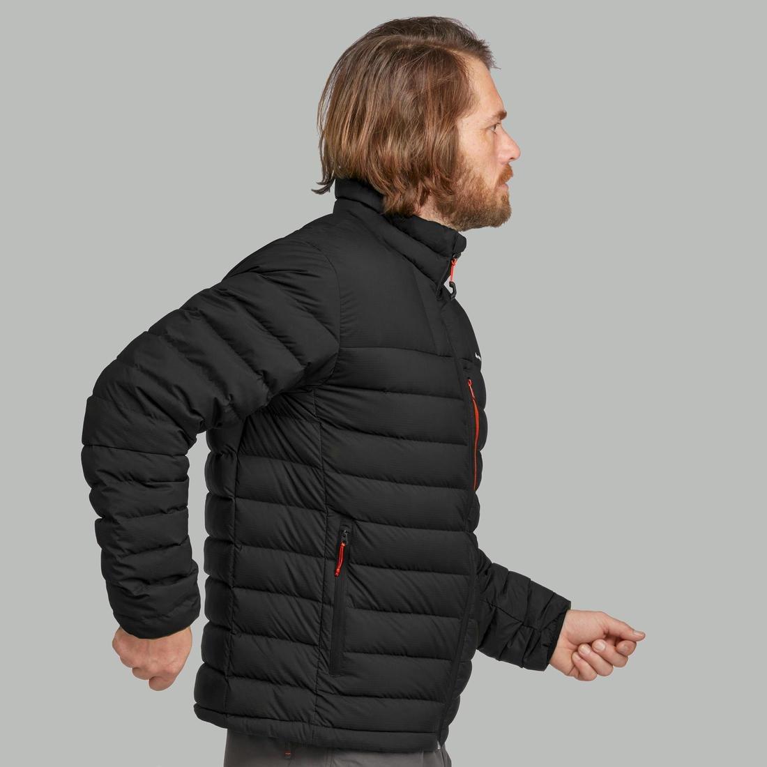 Mens Mountain Trekking Down Jacket Mt500, Black, , large image number 1