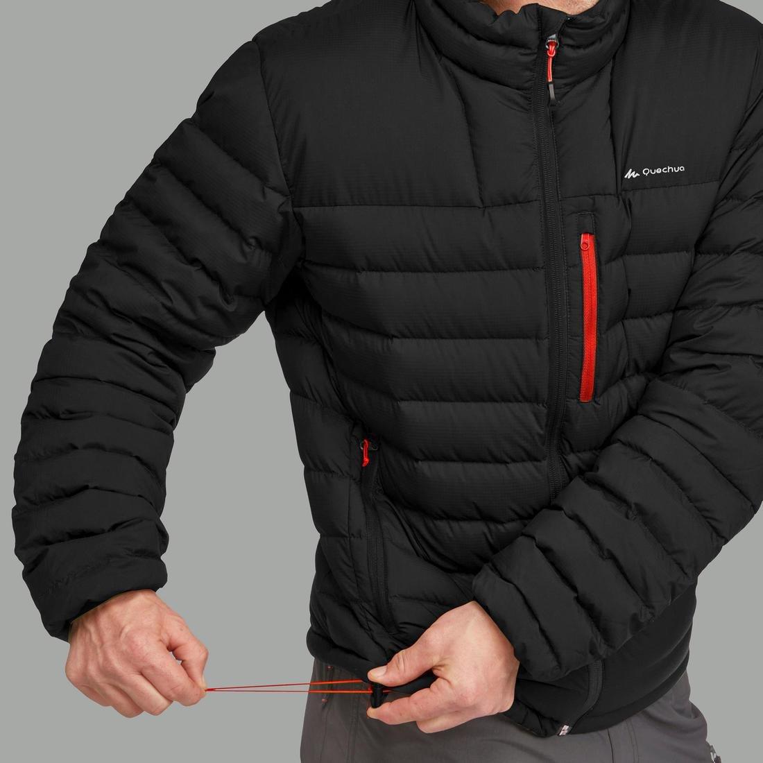 Mens Mountain Trekking Down Jacket Mt500, Black, , large image number 3
