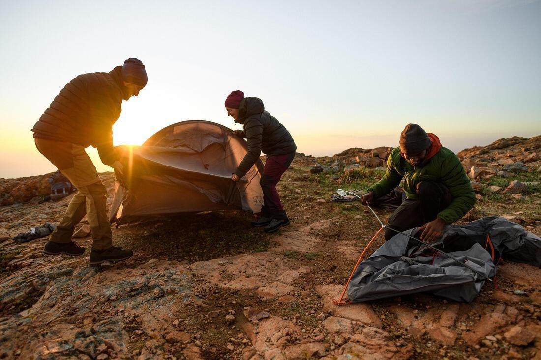 Men's Mountain Trekking Down Jacket - Mt500, Black, No Color, large image number 7