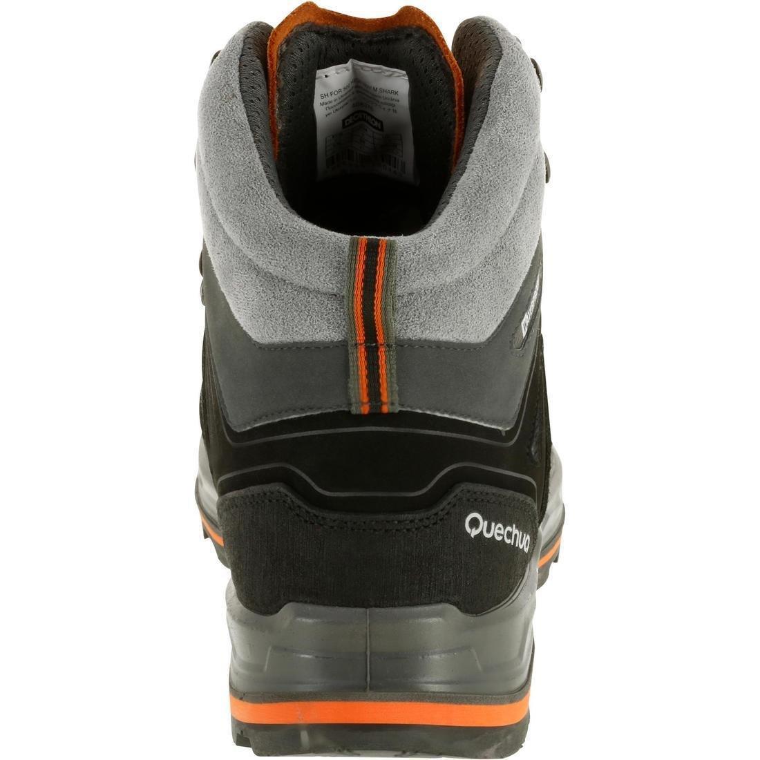 Men's Waterproof Leather Boots - Trekking 100 Ontrail, Carbon Grey, , large image number 3