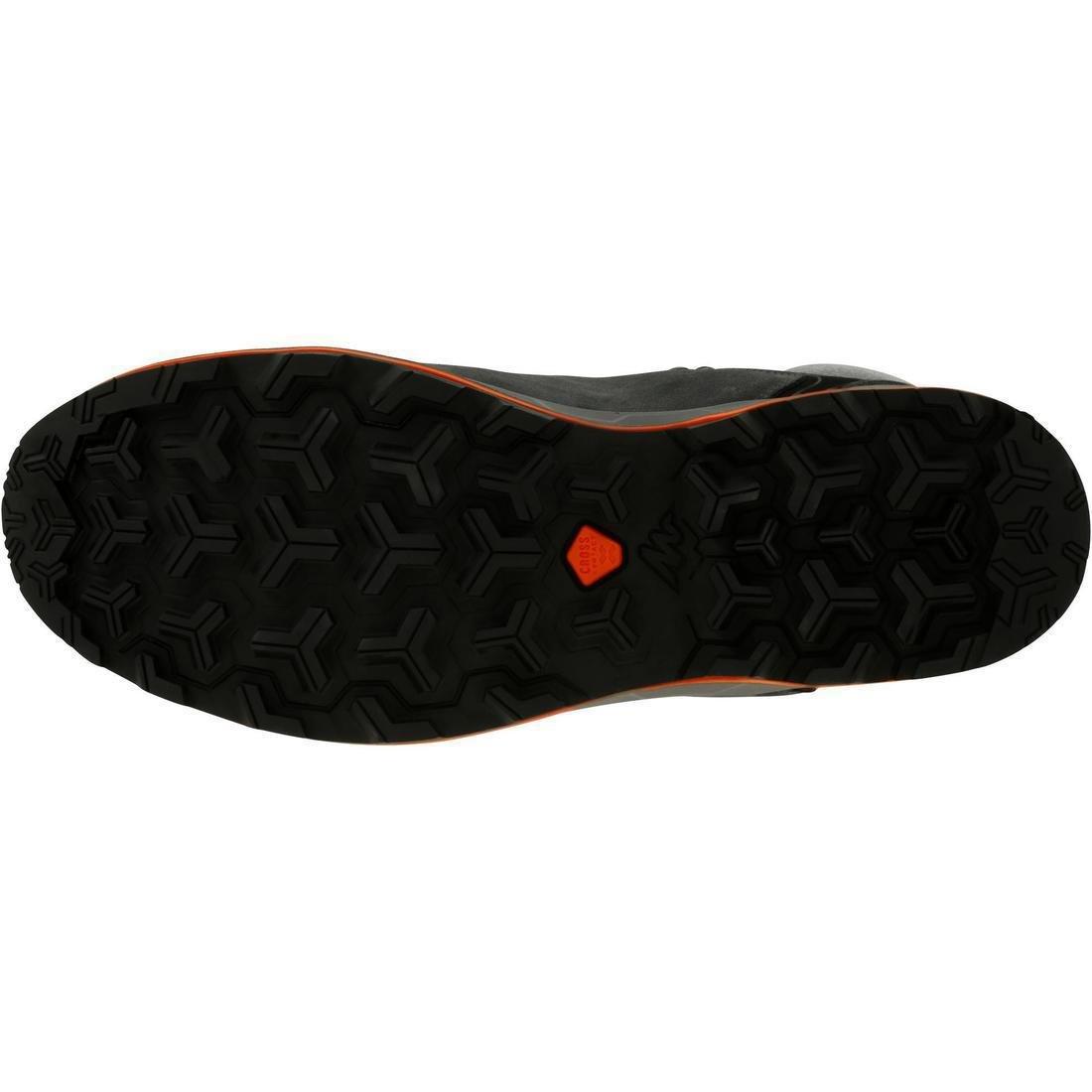 Men's Waterproof Leather Boots - Trekking 100 Ontrail, Carbon Grey, , large image number 4