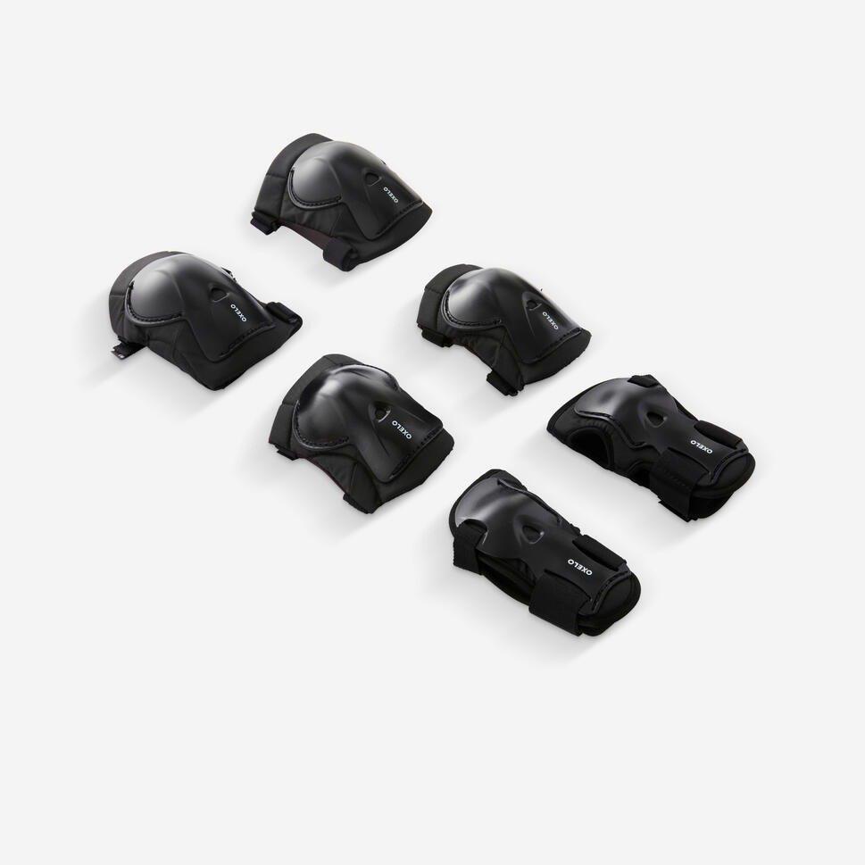 Kids Unisex 3X2 Skating Scooter Skateboard Protectors, Black, , large image number 4