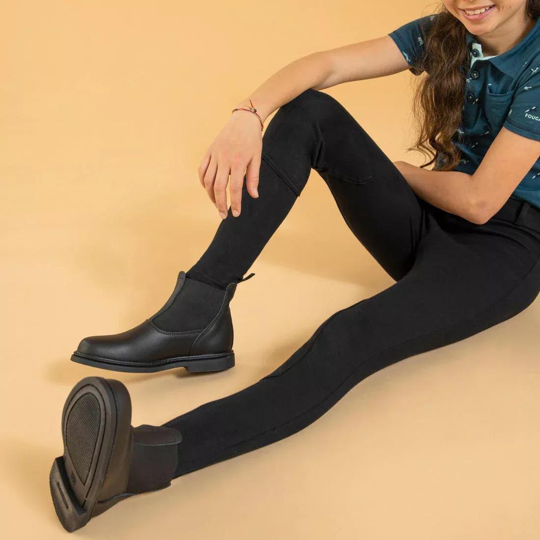 100Kids Horse Riding Jodhpurs, Black, , large image number 10
