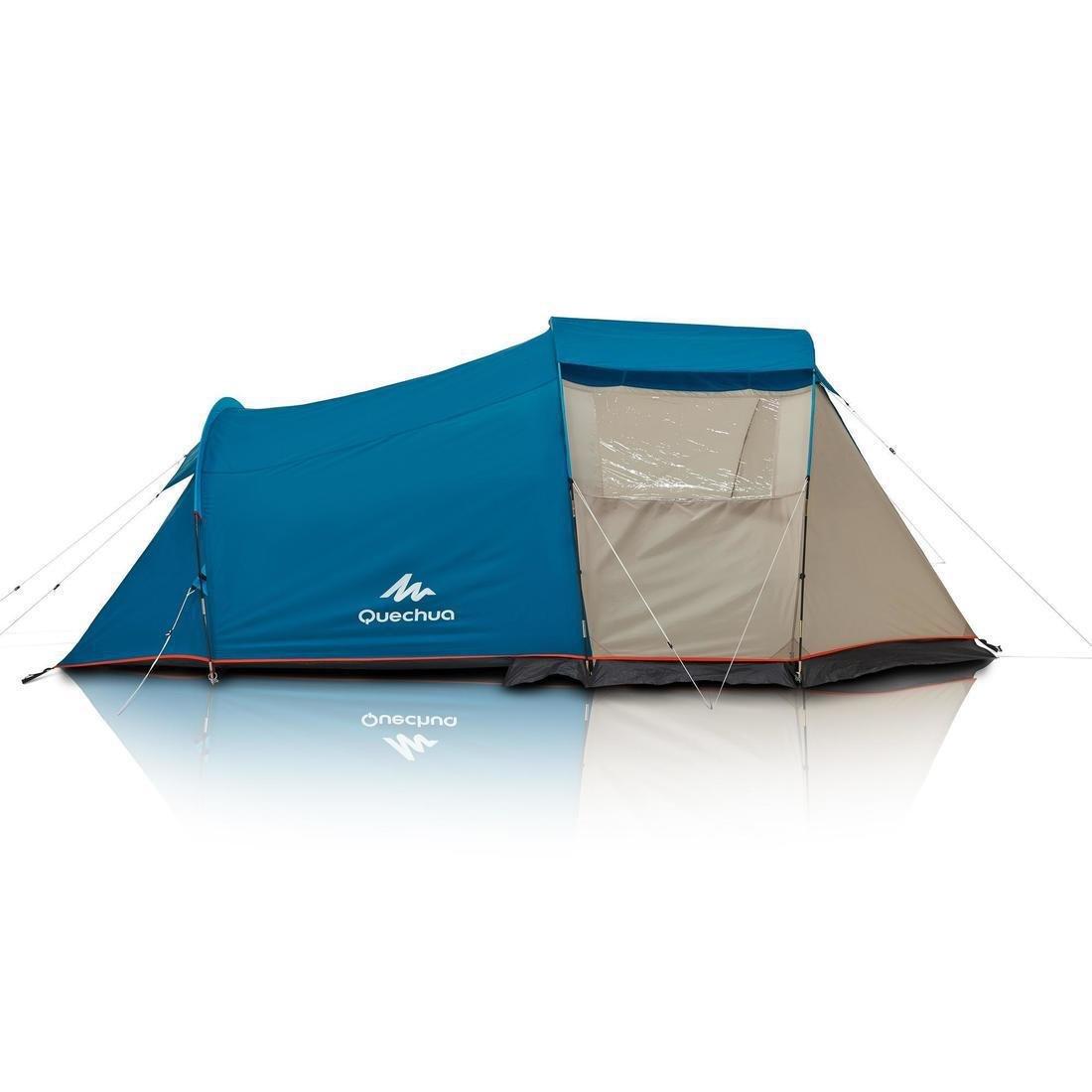 Camping Tent With Poles, Arpenaz 4, 4 Person, 1 Bedroom, No Color, large image number 4