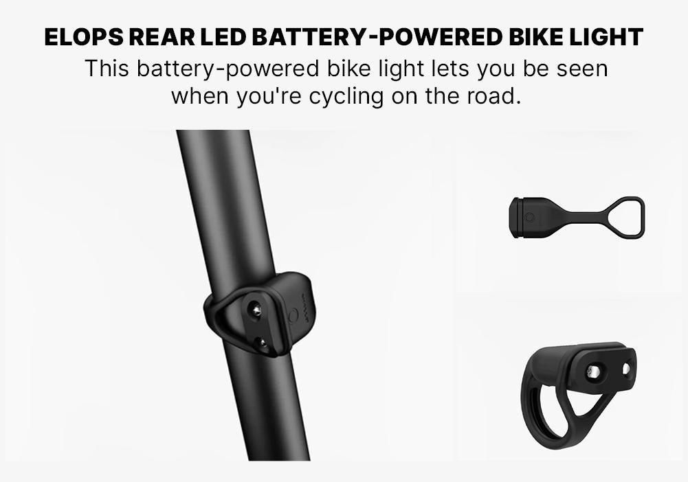 100 Rear LED Battery-Powe Bike Light, Black, No Color, large image number 16