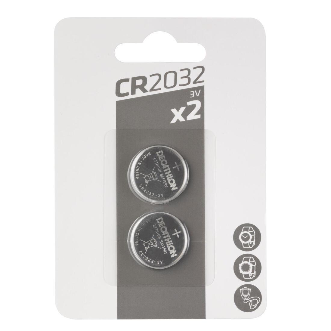 Pack Of Two Lithium Button Batteries, Light Grey, No Color, large image number 0