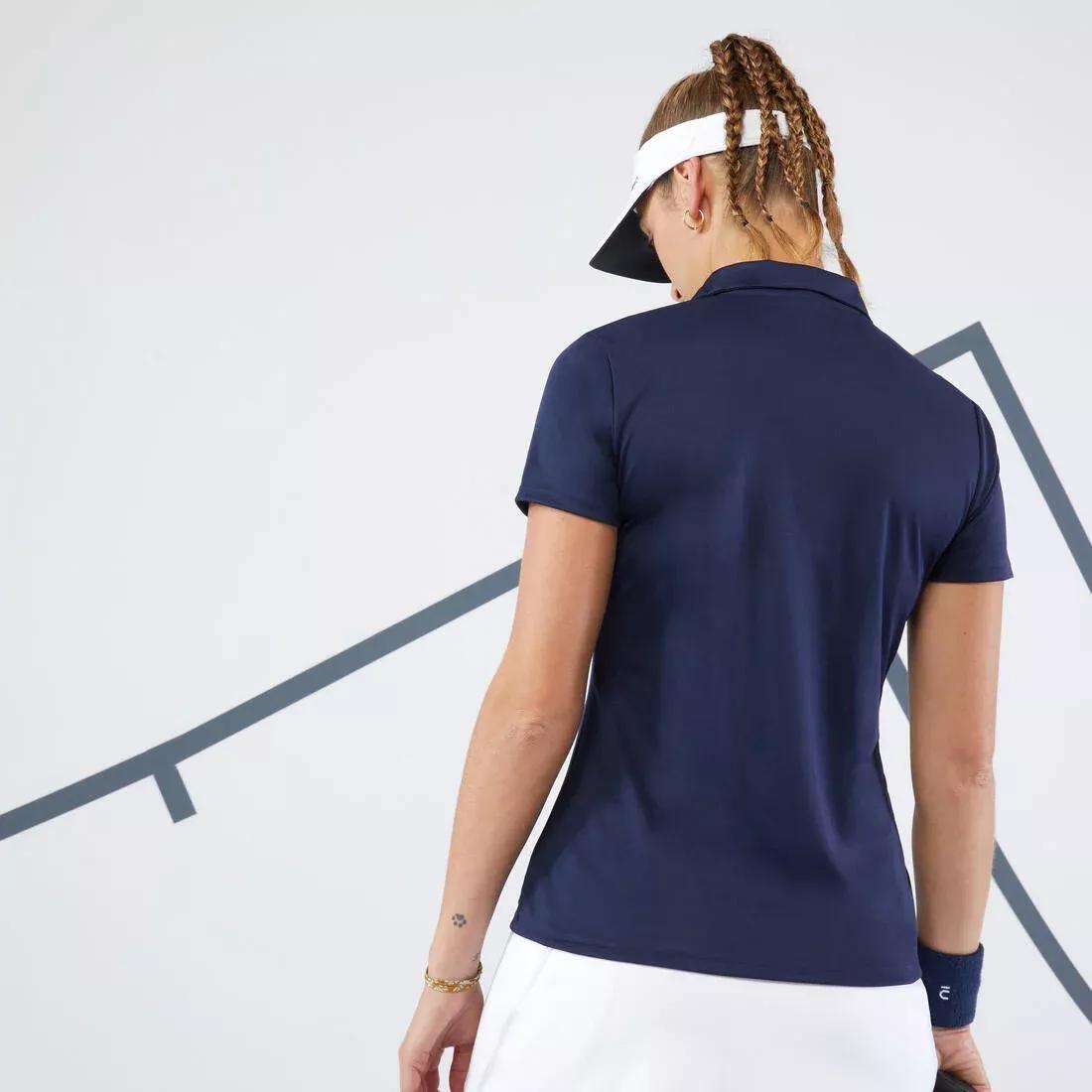 Women's Tennis Polo Dry 100-White, , large image number 11