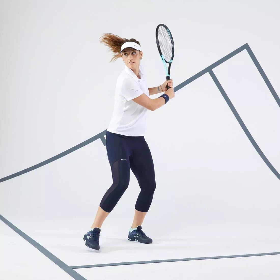 Women's Tennis Polo Dry 100-White, , large image number 14