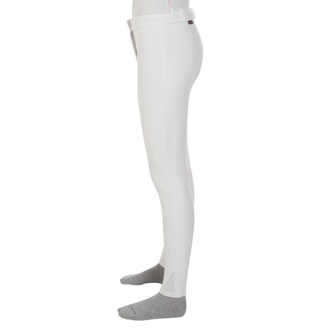 Women Horse Riding Show Jodhpurs - 100, White, No Color, large image number 3