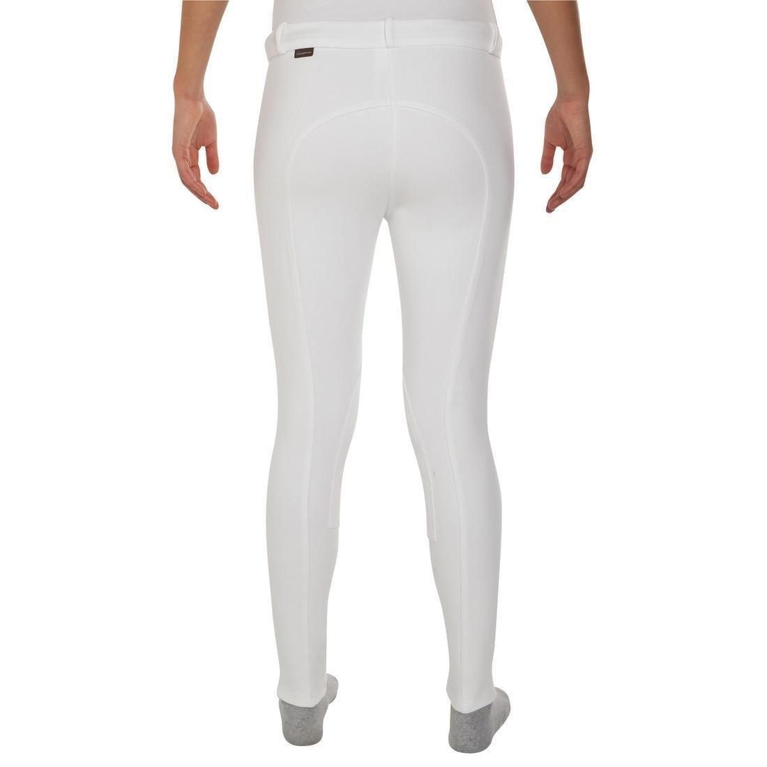 Women Horse Riding Show Jodhpurs - 100, White, No Color, large image number 4