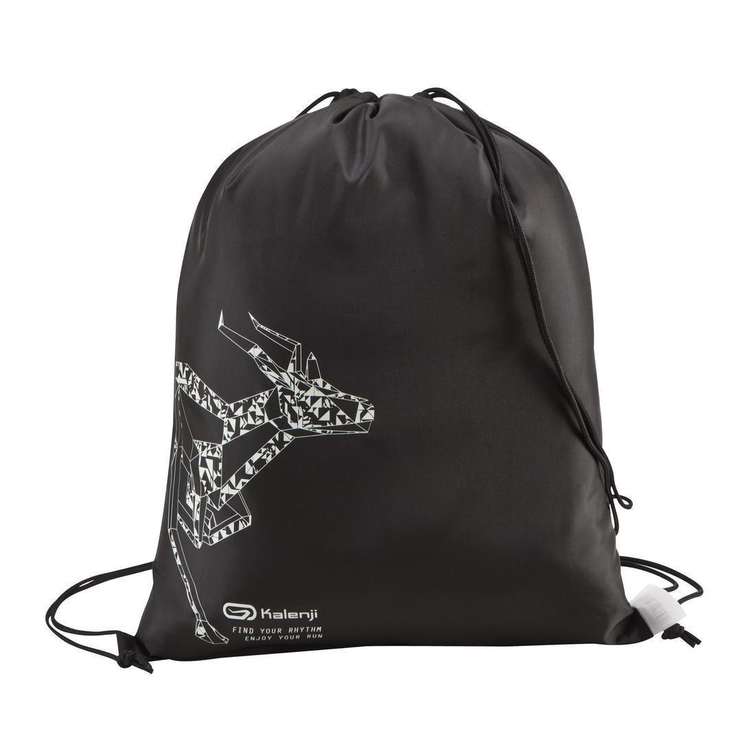 Drawstring Shoe Bag Running Backpack, Black, No Color, large image number 0