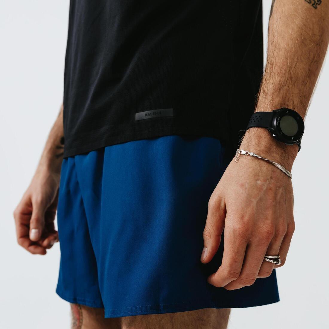 Men Breathable Running Shorts - Kalenji Dry, Black, No Color, medium
