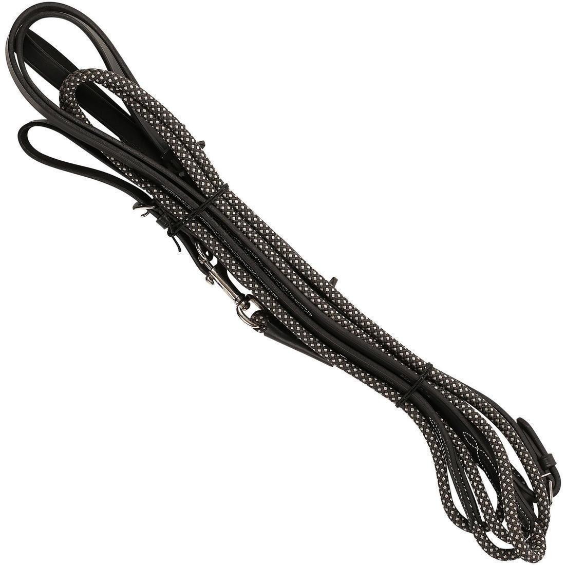 Fs Romeo Horse Ridingleather/Roperunning Reins, Black, , large image number 1