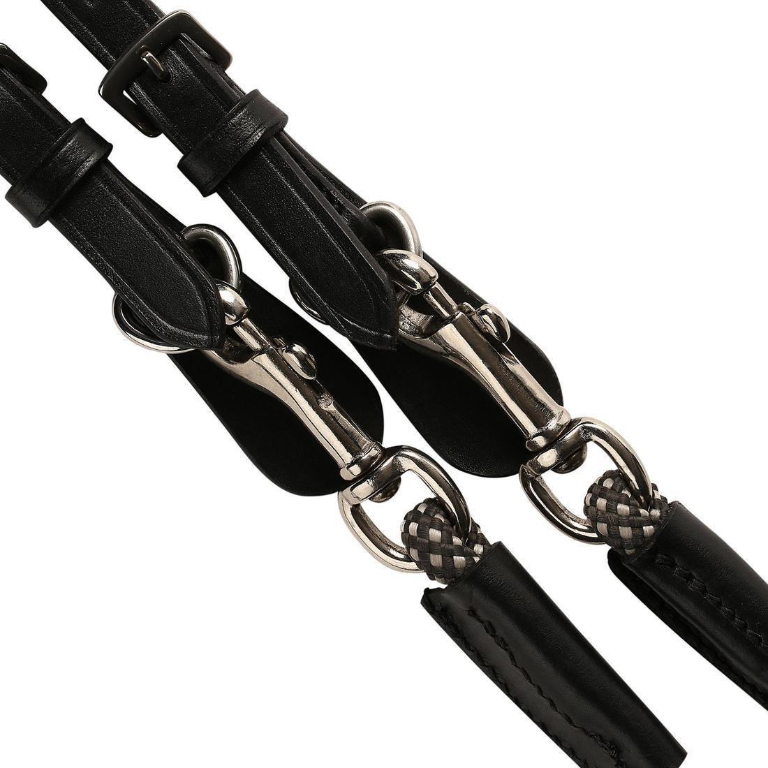 Fs Romeo Horse Ridingleather/Roperunning Reins, Black, , large image number 3