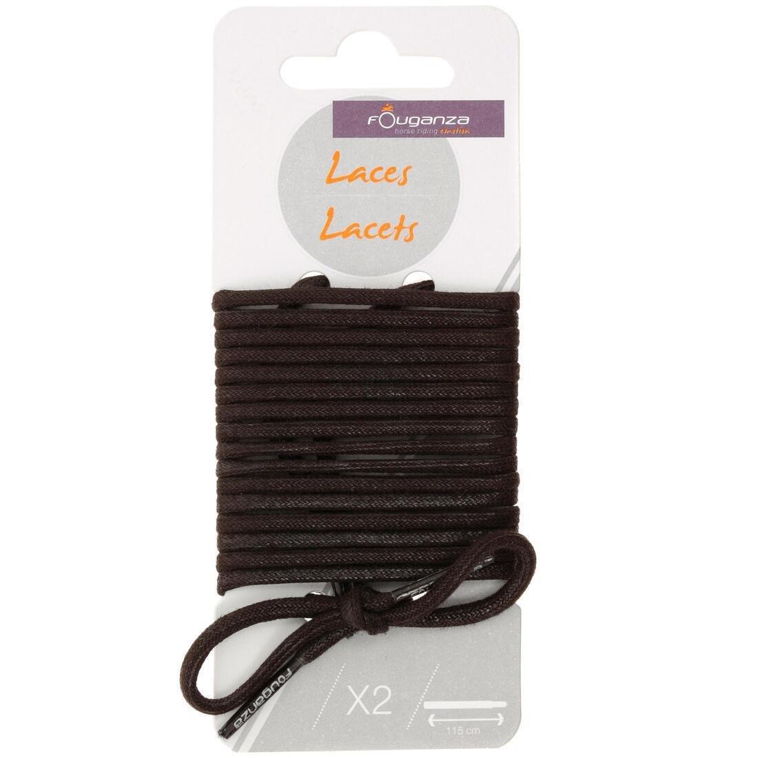 Horse Riding Boot Laces, Brown, No Color, large image number 0