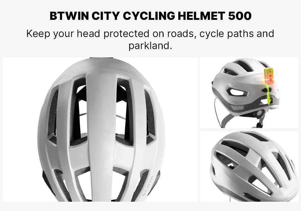 500 City Cycling Helmet, White, , large image number 18