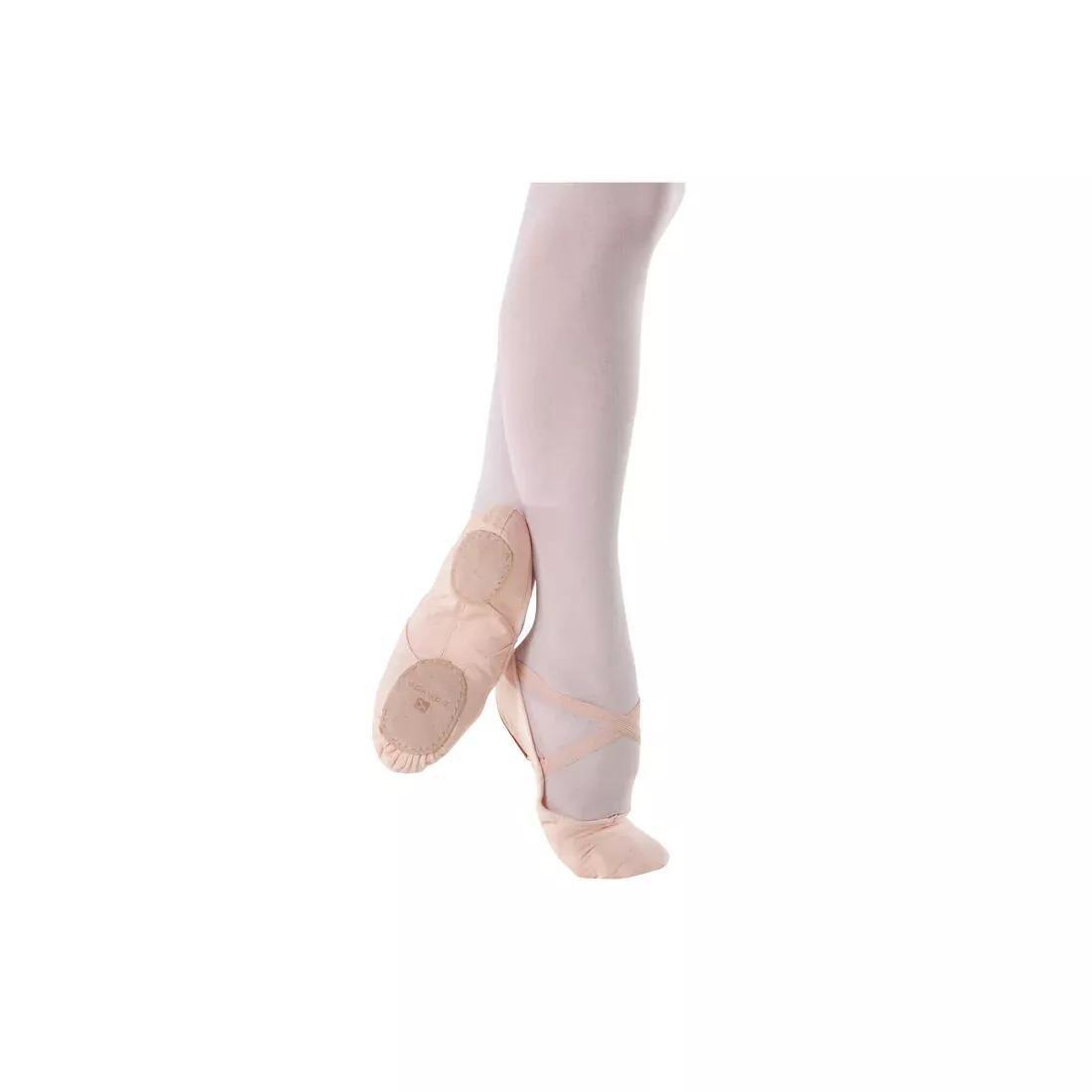 تسوق Split-Sole Canvas Demi-Pointe Shoes, Black DOMYOS