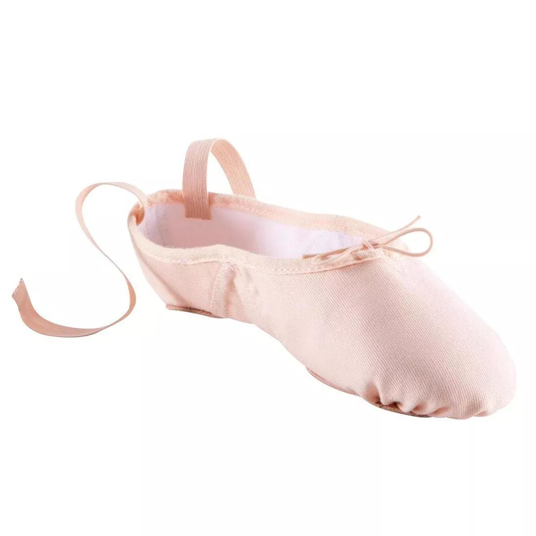 Split-Sole Canvas Demi-Pointe Shoes, Black, , large image number 3