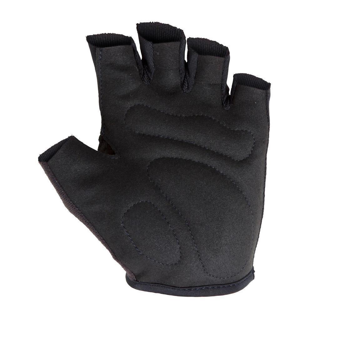 BTWIN - 100 Kid's Cycling Gloves, Black