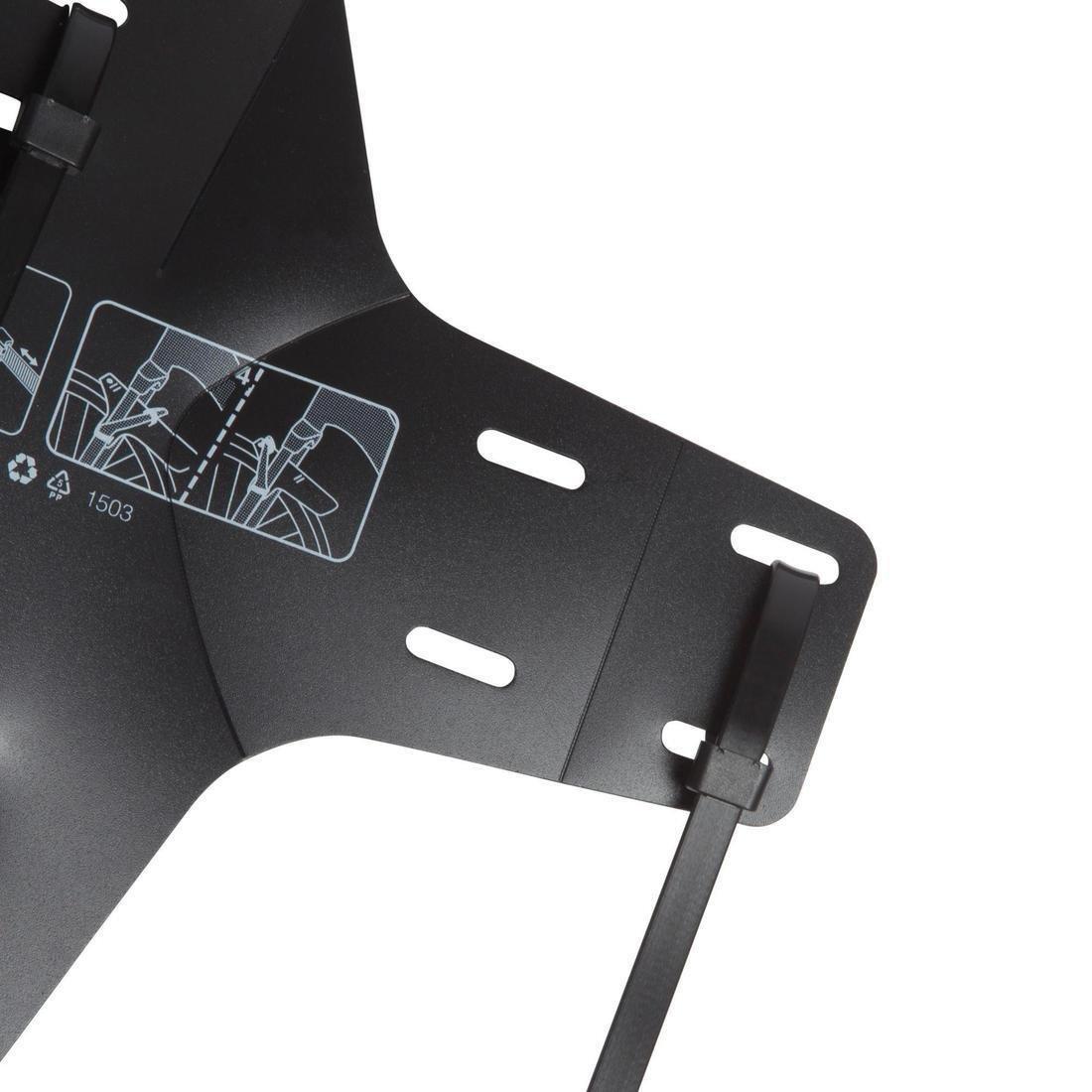 Front Mountain Bike Mudguard Flash, Black, No Color, large image number 3