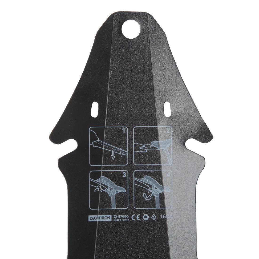 Flash Mountain Biking Rear Mudguard, Black, No Color, large image number 2