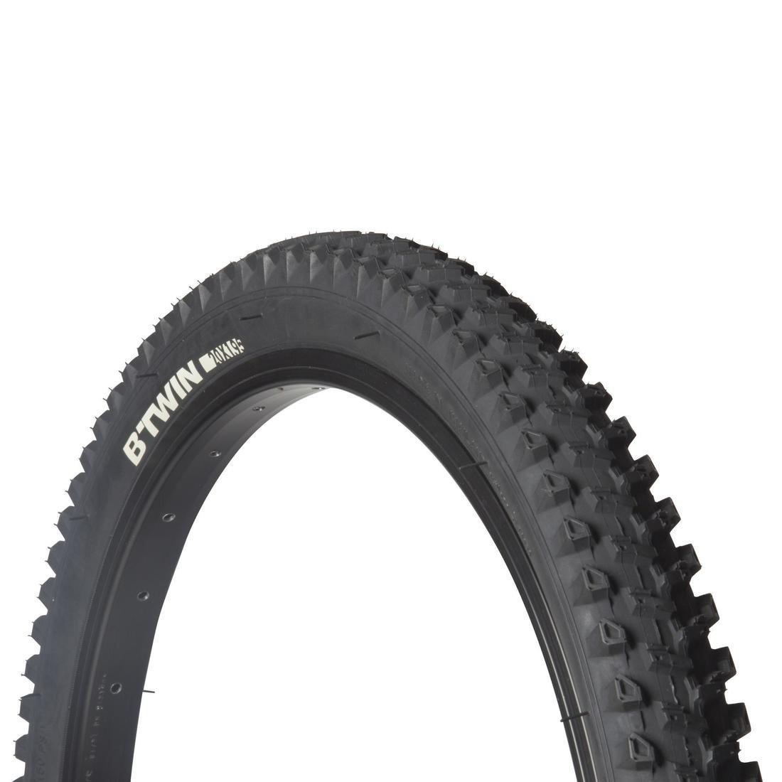 Kids' Mountain Bike Tyre, Black, No Color, large image number 2