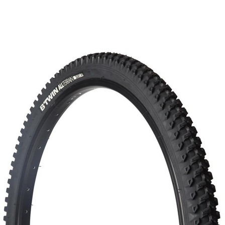 BTWIN - Kids' All Terrain Mountain Bike Tyre, Black
