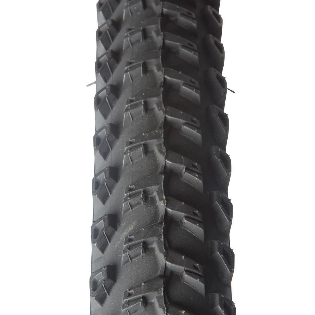 Kids' All Terrain Mountain Bike Tyre, Black, No Color, large image number 1