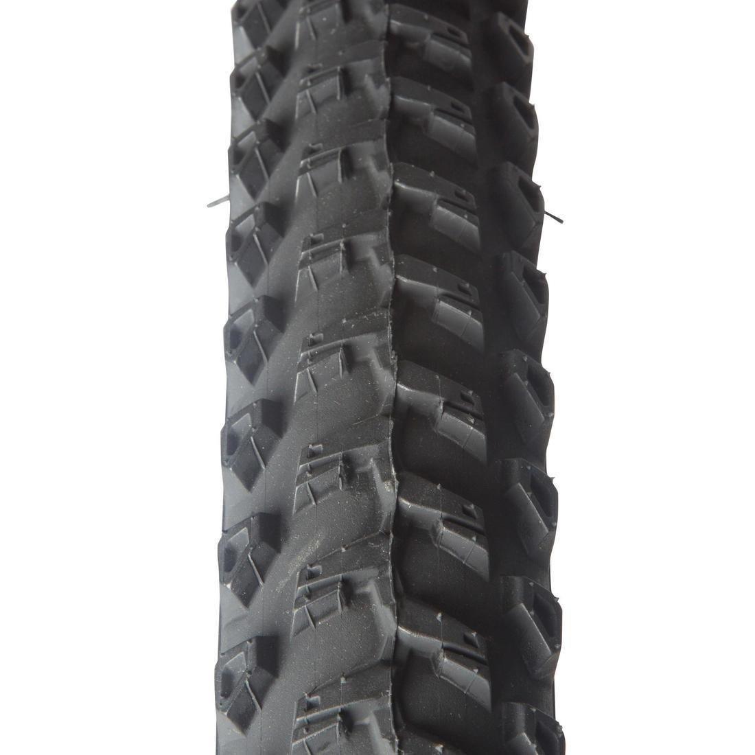 BTWIN - Kids' All Terrain Mountain Bike Tyre, Black