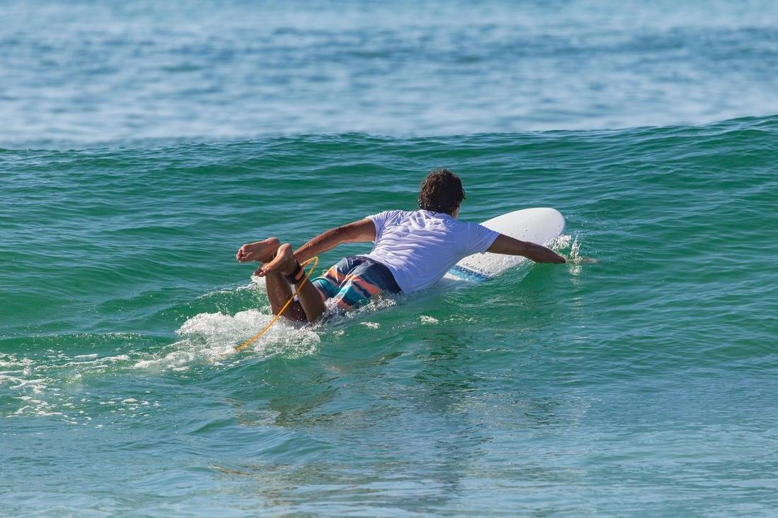 Men's Surfing Short-sleeve Anti-UV Water T-Shirt-White, , large image number 9