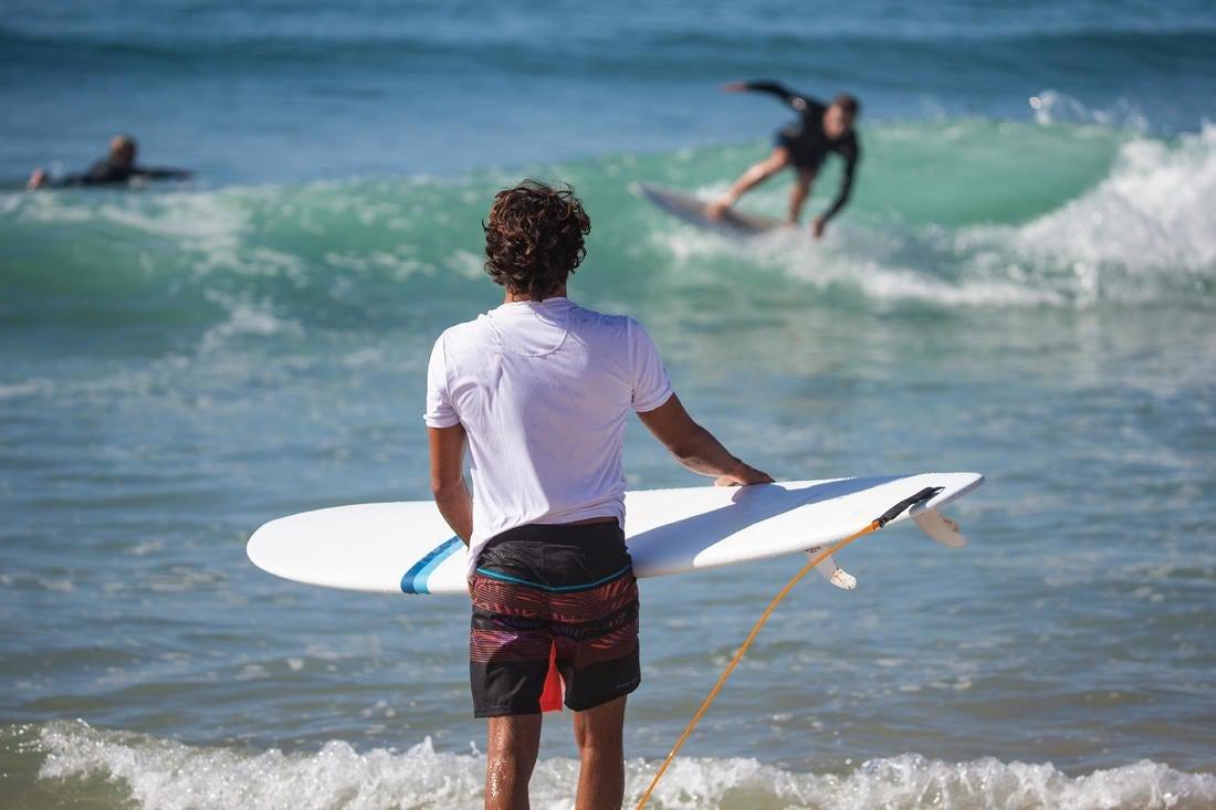 Men's Surfing Short-sleeve Anti-UV Water T-Shirt-White, , large image number 13