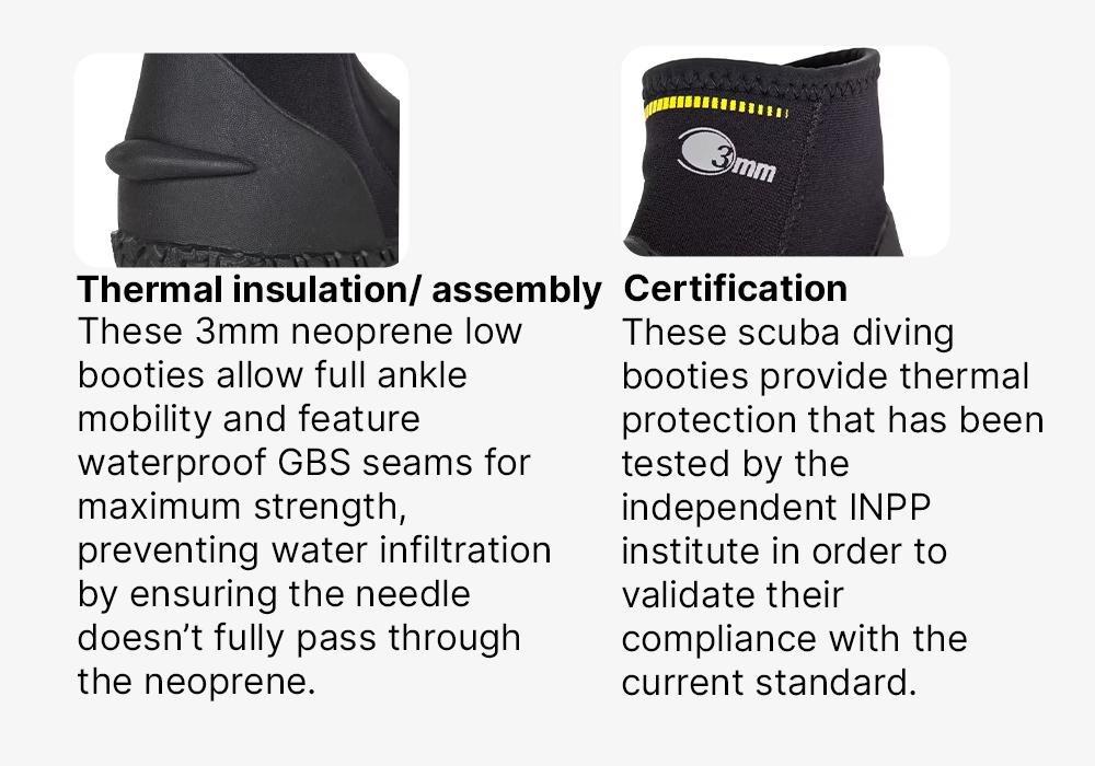 Neoprene SCD Diving Boots, Black, No Color, medium