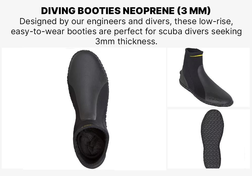 Neoprene SCD Diving Boots, Black, No Color, medium